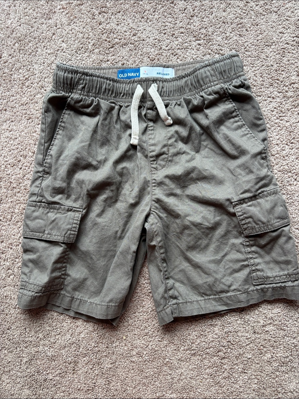Old Navy Olive Cargo Shorts with Drawstring